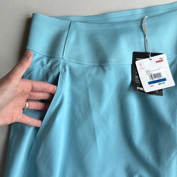 NWT Puma Milky Blue Power Shape Solid Woven Golf Athletic Skort Tennis - Picture 6 of 16